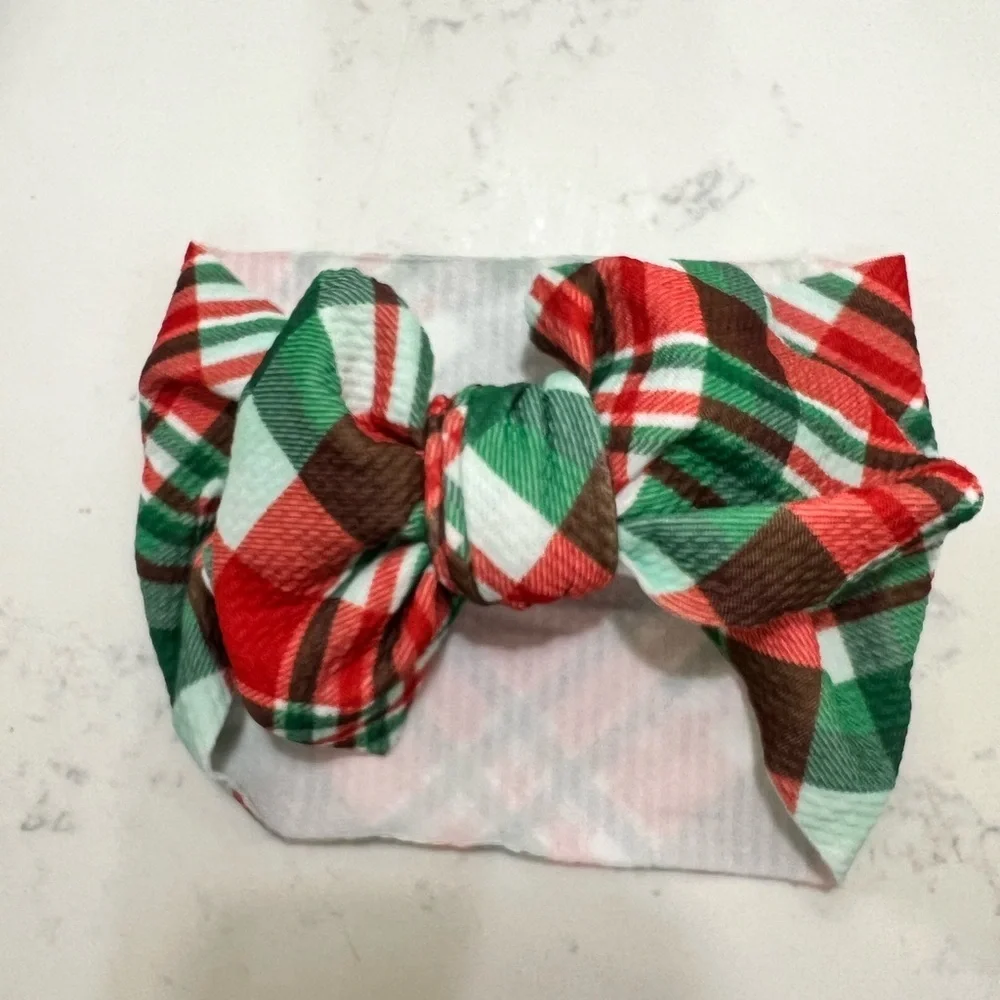 Festive Holiday Bow Headbands. Set of 5